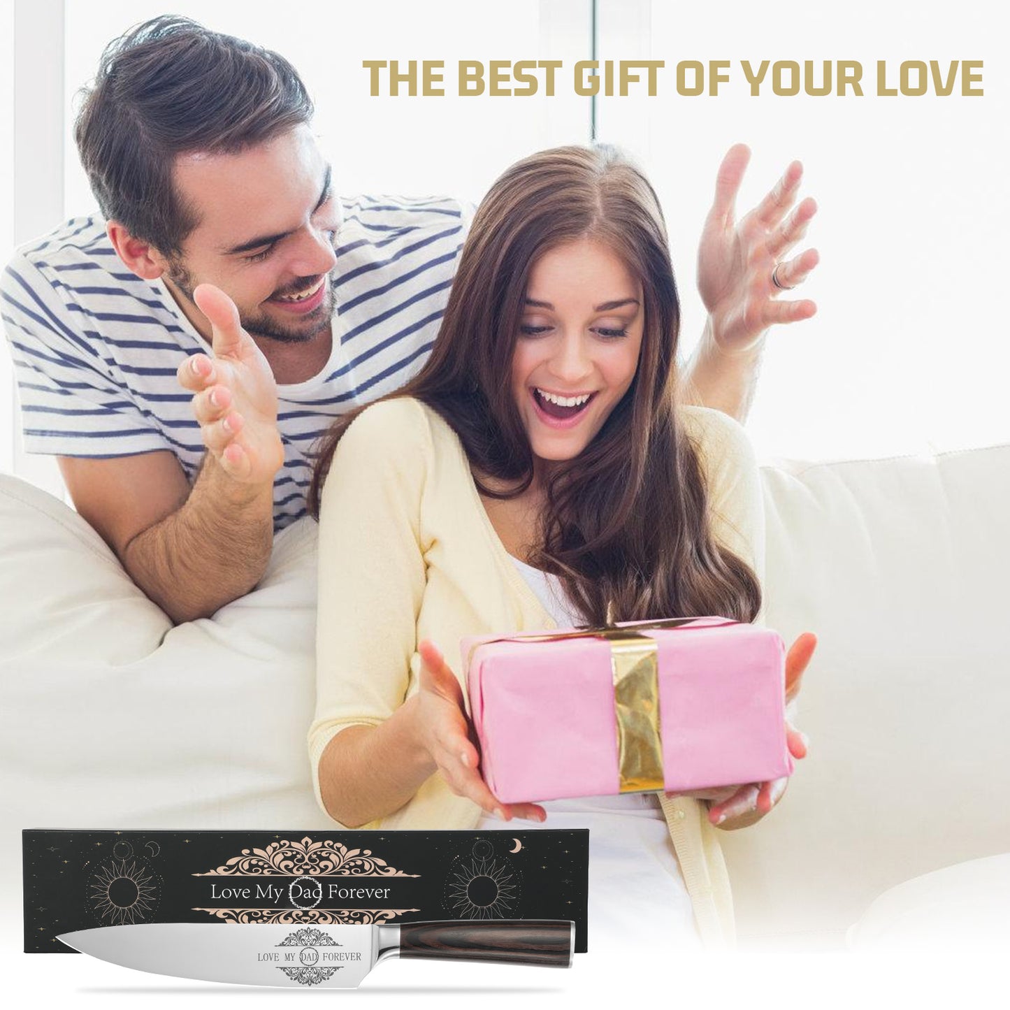 Mothers Day gift for Mom high quality knife with love note