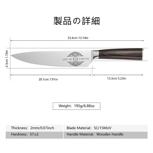 Mothers Day gift for Mom high quality knife with love note